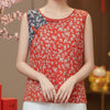 ENRO Sleeveless Floral Top - Red