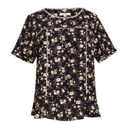 ENRO Short Sleeved Top - Floral