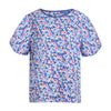 ENRO Floral All Over  Print Top - Blue