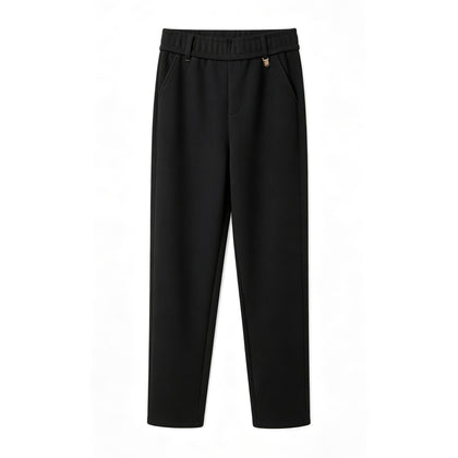 FREEZE ZONE Women's Fleece-Lined Ribbed Knit Sweatpants - Black