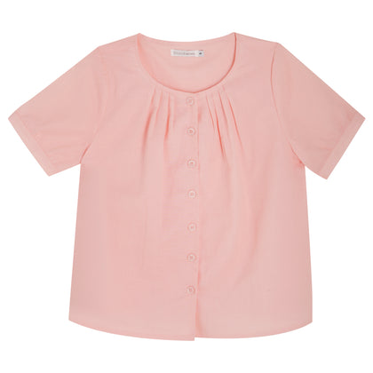Shockwave Linen Blouse - Pink