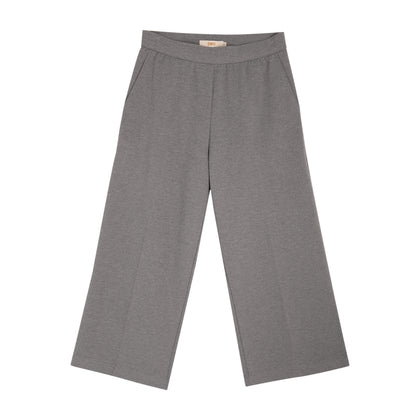 Enro Wide-Leg Capri Pants - Grey