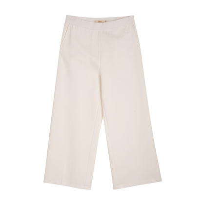 Enro Wide-Leg Capri Pants - White