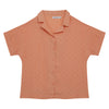 Shockwave Linen Cotton Drop Shoulder Blouse - Orange