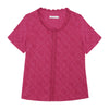 Shockwave Short Sleeved Blouse - Maroon