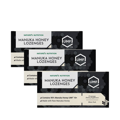 NATURE'S NUTRITION Manuka UMF 10+ Lozenges 8's - Bundle of 3