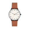 SKAGEN Riis Three-Hand Medium Brown Leather