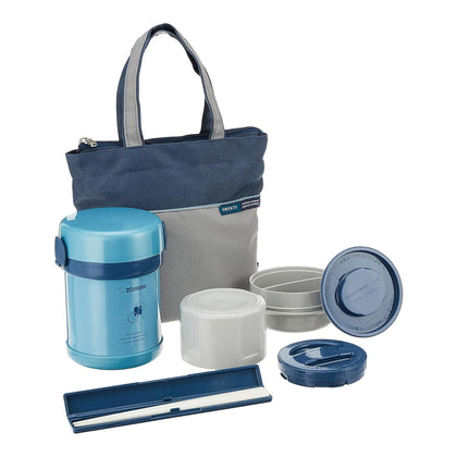 ZOJIRUSHI 0.64L Stainless Steel Lunch Jar with Bag