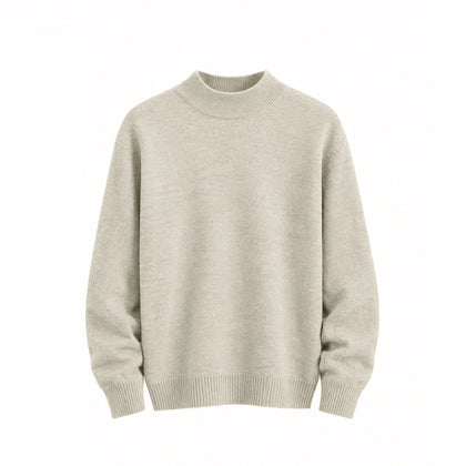 FREEZE ZONE Women's 100% Wool Mock-Neck Sweater - Cream