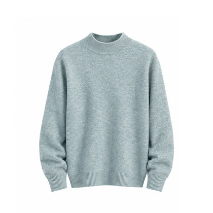 FREEZE ZONE Women's 100% Wool Mock-Neck Sweater - Light Blue