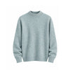 FREEZE ZONE Women's 100% Wool Mock-Neck Sweater - Light Blue