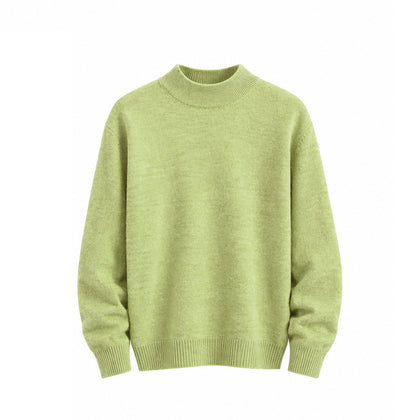 FREEZE ZONE Women's 100% Wool Mock-Neck Sweater - Light Green