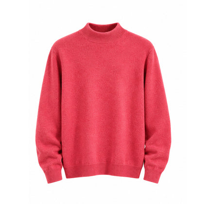 FREEZE ZONE Women's 100% Wool Mock-Neck Sweater - Red
