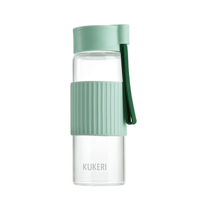 Kukeri 360ml Borosilicate Glass Bottle - Green