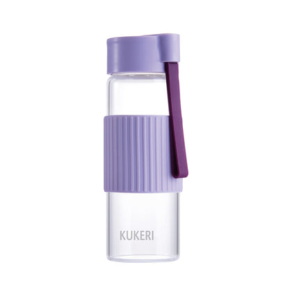 Kukeri 360ml Borosilicate Glass Bottle - Purple