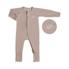 Simply Life TENCEL™ Modal - Sleepsuits long-sleeved zipper with folded mittens & footie (SMWR-39TP)