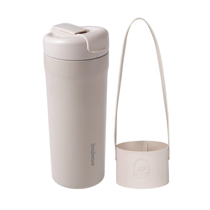 SNAPWARE 750ml Zinc-Ceramic Coating Bottle - Cream White