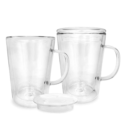 Kukeri Double Wall Mugs with Lid - 2 x 350ml