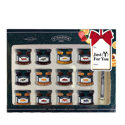 [ONLINE EXCLUSIVE] St Dalfour Superfruits Fruit Spread (100% from Fruit) Gift Pack (Assorted Flavours) with Classic Spoon - 28g x 12