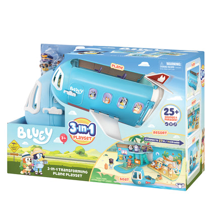 BLUEY 3 In 1 Airplane  Playset
