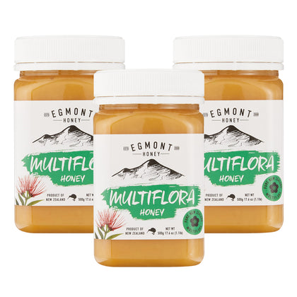 Egmont Multiflora Honey 500g - Bundle of 3