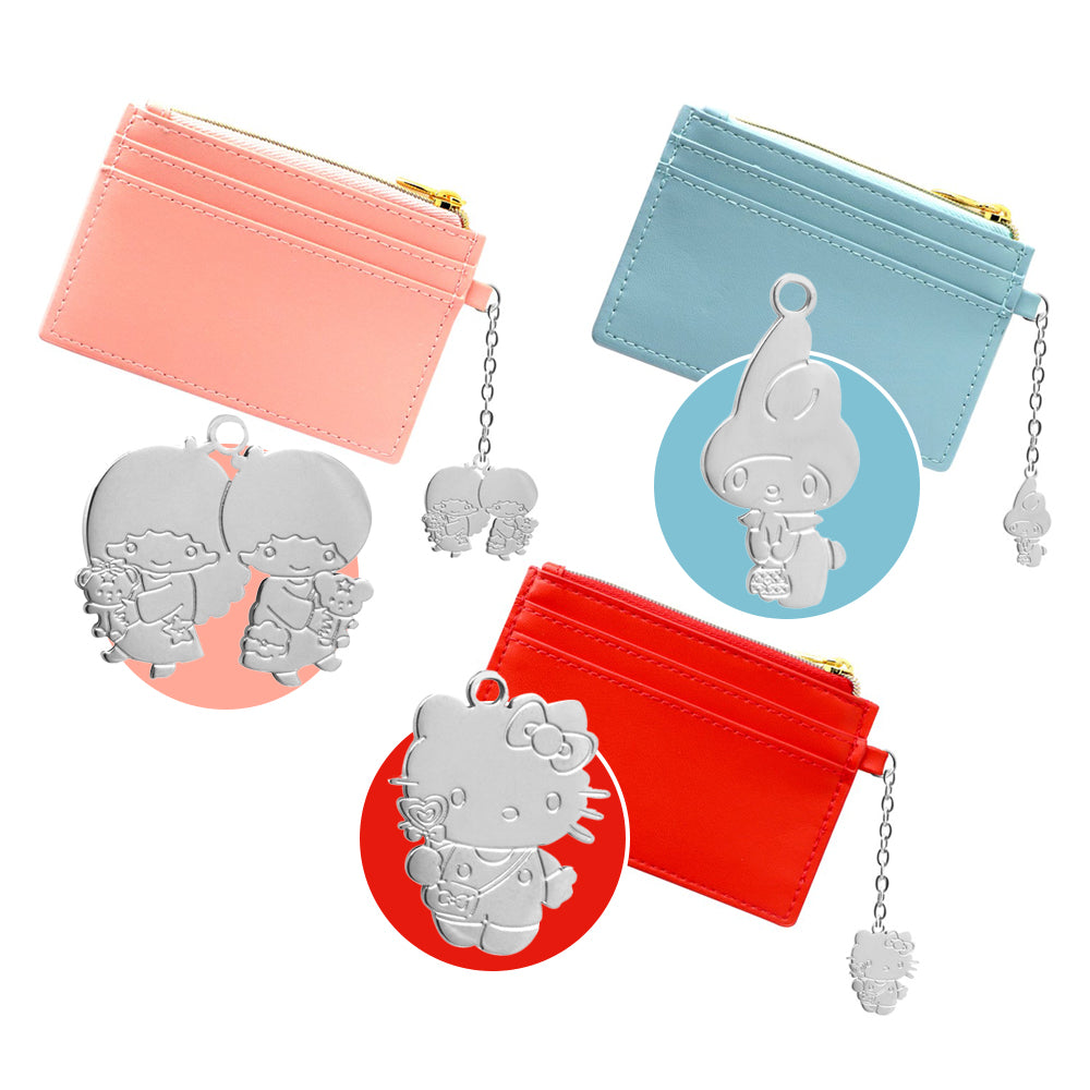 [The Singapore Mint] Sanrio Purse / Cardholder with Silver Plated Charm - Hello Kitty / My Melody / Little Twin Stars
