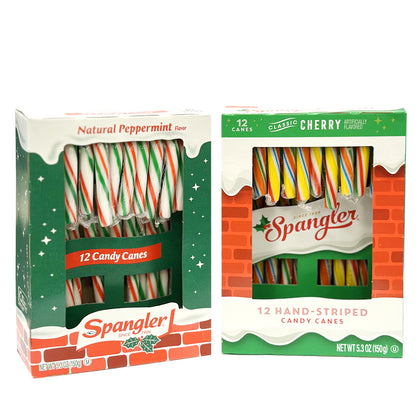 Spangler Natural Peppermint and Classic Cherry Candy Canes