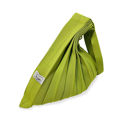 [ONLINE EXCLUSIVE] Stone Lodge Knitted Pleated Shoulder Bag (Classic in Grass Green)