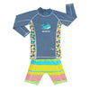 tee-pee-to UV50+ Long Sleeve and Shorts Whale Set - Multi