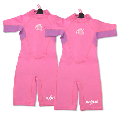 [Bundle of 2] tee-pee-to Thermal Wetsuit 2mm - Pink/Purple