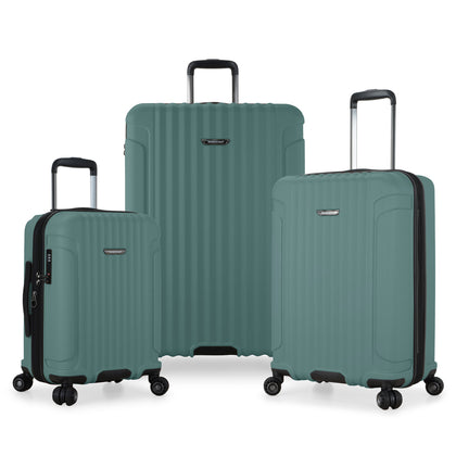 TRAVELER'S CHOICE 3-pc Bundle Set San Severo Cyclone Wheels Hard Case Spinner - Dark Cyan