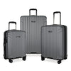 TRAVELER'S CHOICE 3-pc Bundle Set San Severo Cyclone Wheels Hard Case Spinner - Grey