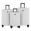 [3-In-1 Bundle Set] Traveler's Choice Cyclone Wheels Expandable Trolley Case - White