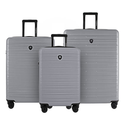 [3-In-1 Bundle Set] Traveler's Choice Cyclone Wheels Expandable Trolley Case - Grey