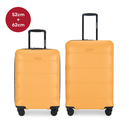 Traveler's Choice 52cm+62cm HEIDELBERG Expandable Hardcase Spinner - Yellow