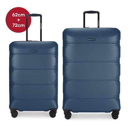 Traveler's Choice 62cm+72cm HEIDELBERG Expandable Hardcase Spinner - Navy