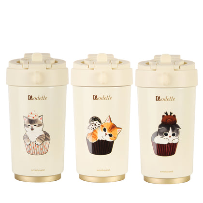 Odette Mofusand 420ml Stainless Steel Tumbler - Bundle of 3