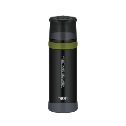 Thermos 750ml Stainless Steel Mountain Bottle with Cup - Matt Black