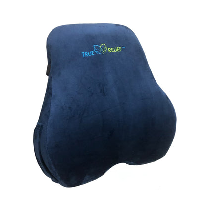 TRUE RELIEF Memory Foam Ortho - Back & Lumbar Support Cushion - Royal Blue