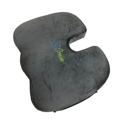 TRUE RELIEF Memory Foam Ortho  Seat Cushion - Charcoal Grey