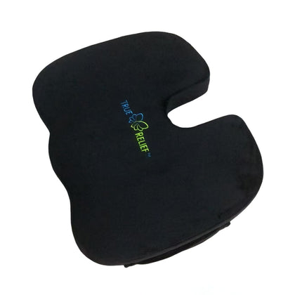 TRUE RELIEF Memory Foam Ortho Seat Cushion - Relax Black