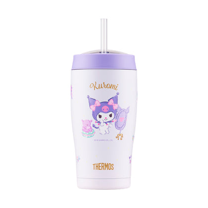 THERMOS 0.65L Stainless Steel Sanrio Kuromi Mug with Straw