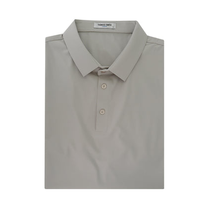 Thomas Smith Short-Sleeved Polo - Grey