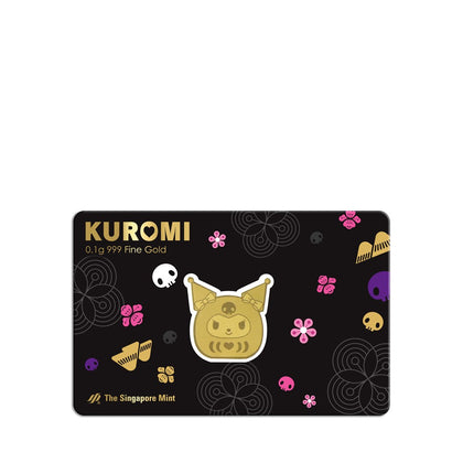 [The Singapore Mint] Sanrio Daruma Kuromi 0.1g 999 Fine Gold Bar