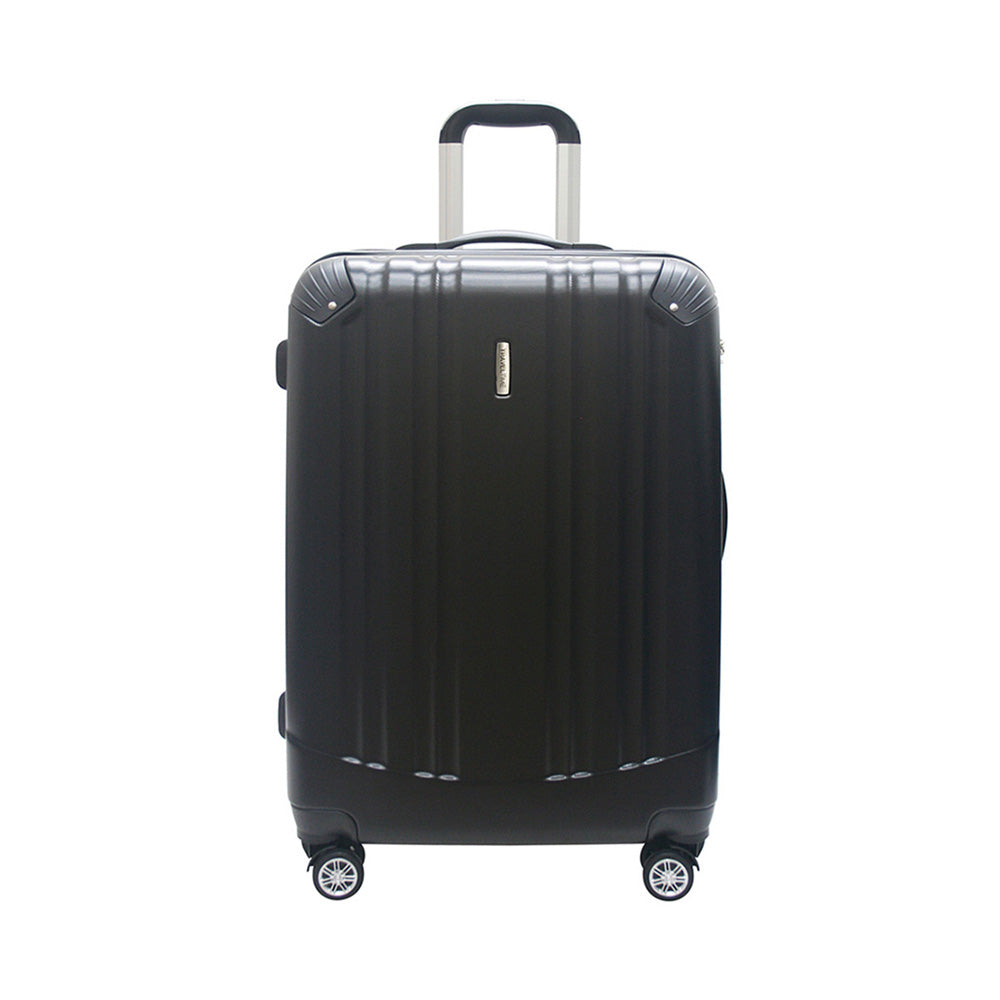 Travel Time 29"Double-Wheel Expandable Hard Case Spinner double coil zipper with TSA Lock - Black