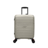 TRAVEL TIME TT-8037 20" Front Opening Hard Case Spinner Luggage - Expandable, Anti-theft Zipper, TSA Lock - Khaki