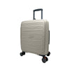 TRAVEL TIME TT-8037 20" Front Opening Hard Case Spinner Luggage - Expandable, Anti-theft Zipper, TSA Lock - Khaki