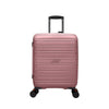 TRAVEL TIME TT-8037 20" Front Opening Hard Case Spinner Luggage - Expandable, Anti-theft Zipper, TSA Lock - Pink