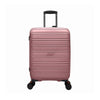 TRAVEL TIME TT-8037 24" Front Opening Hard Case Spinner Luggage - Expandable, Anti-theft Zipper, TSA Lock - Pink