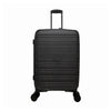 TRAVEL TIME TT-8037 28" Front Opening Hard Case Spinner Luggage - Expandable, Anti-theft Zipper, TSA Lock - Black